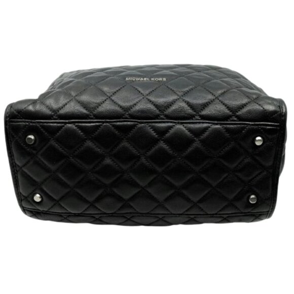 MICHAEL KORS~Rachael~Black Quilted Lambskin Leather Chain Shoulder Bag - Picture 5 of 7